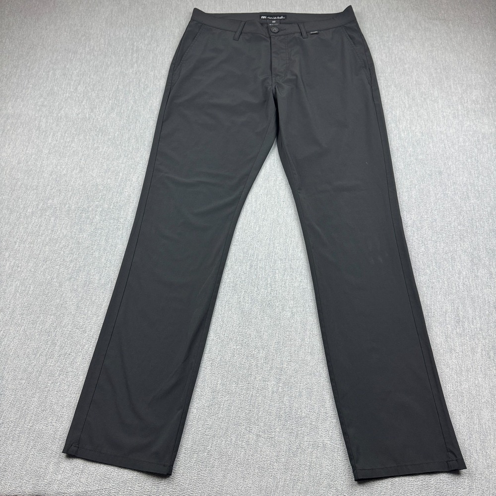 Travis Mathew Pants 32x32 Black Golf Performance Chino Straight Athletic Active